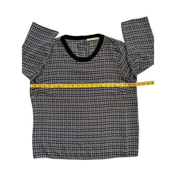 Violet & Claire Career Blouse Womens XL Blue & White 3/4 Sleeves Summer Top - Picture 13 of 17